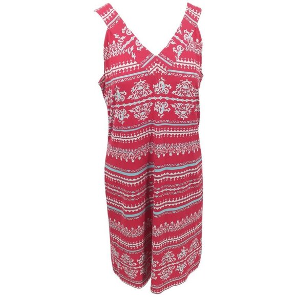 J McLaughlin V-Neck Tank Shift Geometric Sundress Size M Stretch Zipper Paisley - Picture 1 of 15